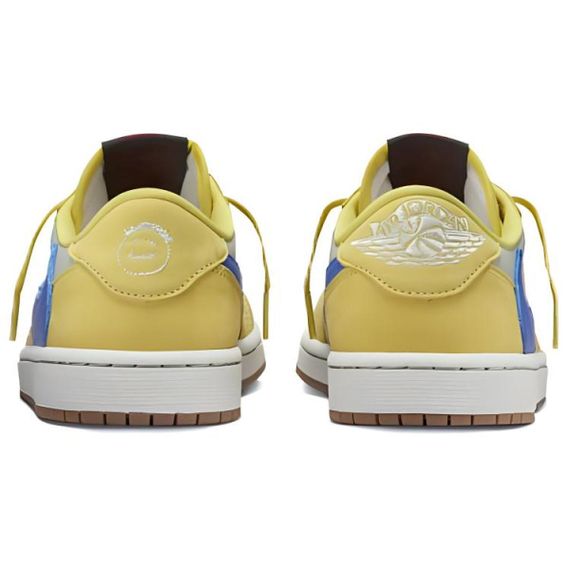 Jordan Air Jordan 1 Винтажные баскетбольные кроссовки Low Top Желтые Унисекс