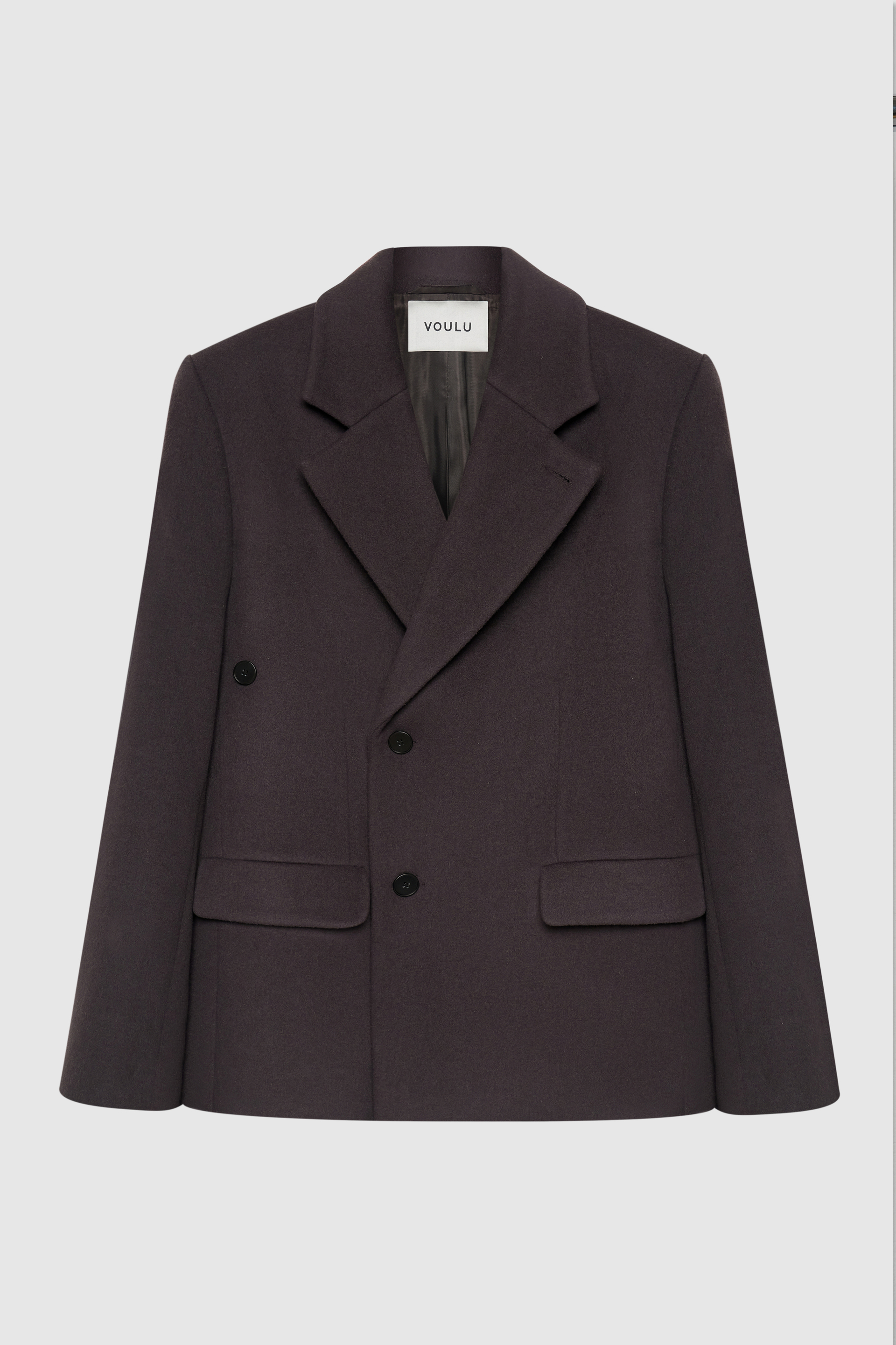 Полупальто из шерсти шоколадного цвета