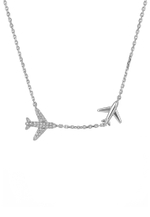 Серебряное колье "Самолеты"