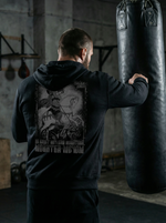 Толстовка с капюшоном и карманом на молнии мужская LEGENDA Георгий Победоносец черная