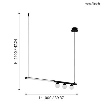 Подвесной светильник 22W 3000K 99376 черный PHIANEROS Eglo