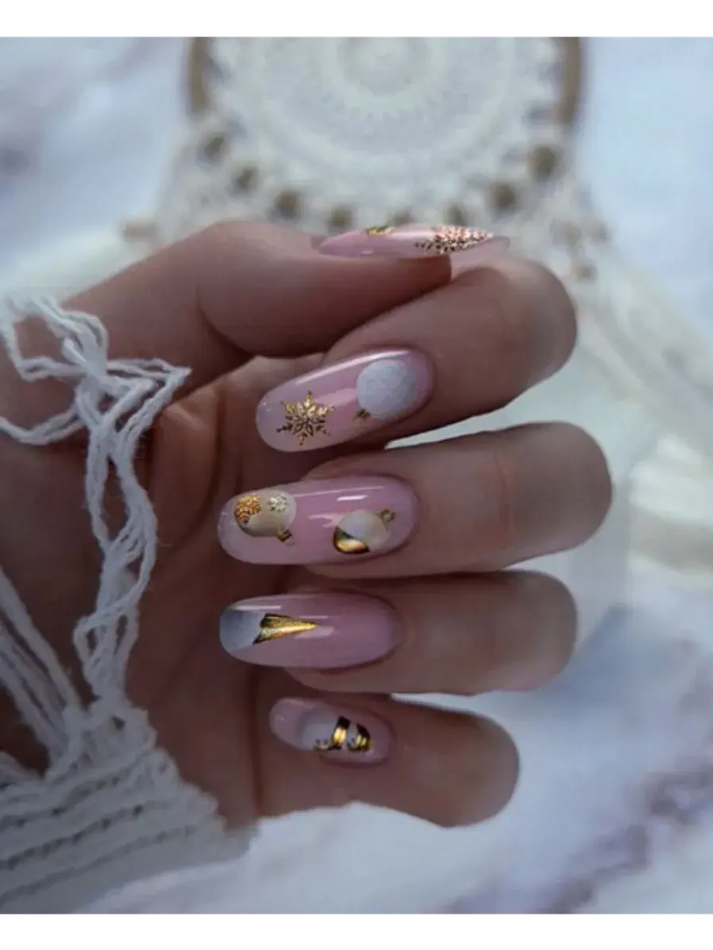 Lucky Rose Слайдеры наклейки для длинных ногтей 081