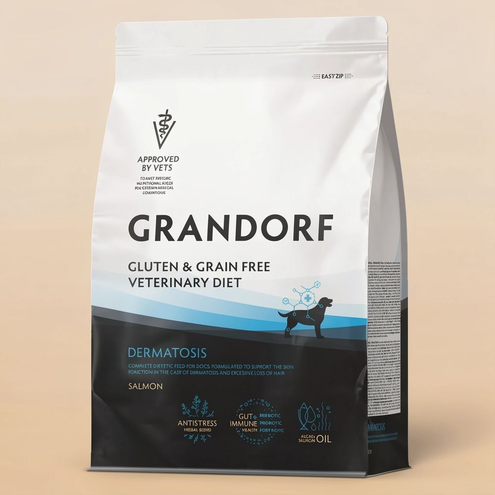 Сухой диетический корм Grandorf Veterinary Diet Dog Dermatosis для собак с заболеваниями кожи