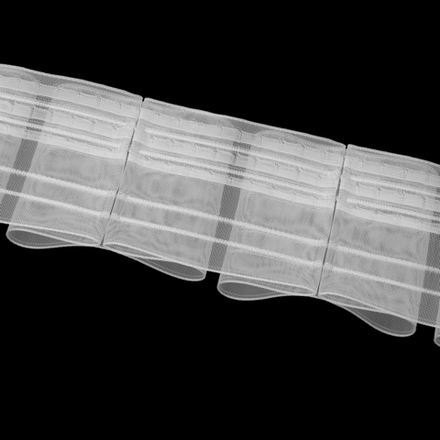 Шторная лента Oz-Is арт. 4421 МР, бантовые складки, коэф сборки 1:3,0, цвет прозрачный (ширина 80 mm)