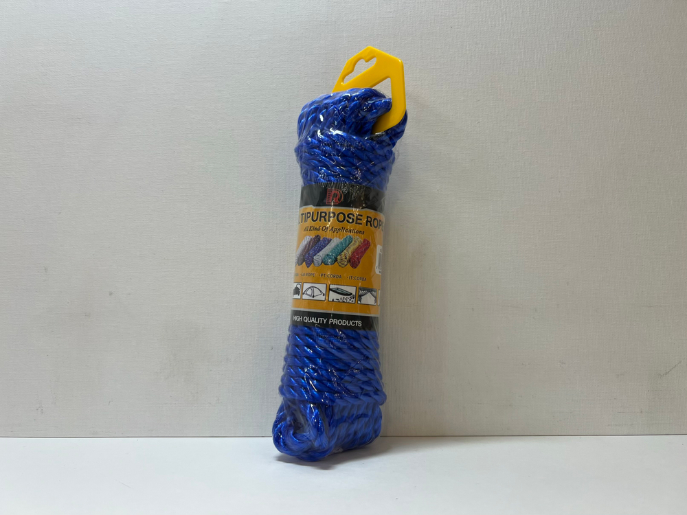 Капроновая веревка 10м x 6мм, цвет синий