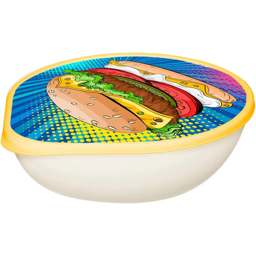 Набор: стакан с крышкой 550мл с декором + контейнер для хранения 0,4л с декором «IZI-GO»