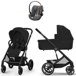 Коляска Cybex Balios S Lux BLK complete Cloud G Lava Grey Plus Base G 4 в 1 Moon Black с дождевиками