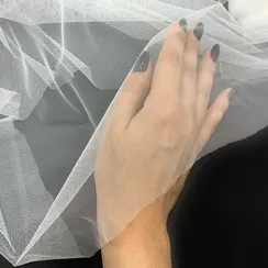 Бюстовая сетка неэластичная белая (цв. 001), Lauma