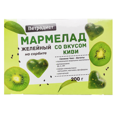 Мармелад желейный со вкусом киви Петродиет 200 гр