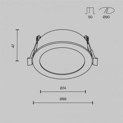 Встраиваемый светильник Maytoni  DL130-GX53-W