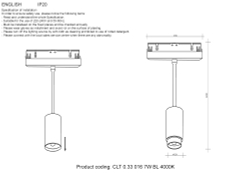 Светильник трековый магнитный Crystal Lux CLT 0.33 016 7W BL 4000K