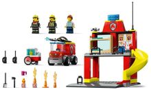 Конструктор Lego City 60375 Пожарная часть и пожарная машина