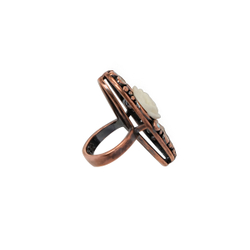 "Пальмье" кольцо в медном покрытии из коллекции "Бурунди" от Jenavi