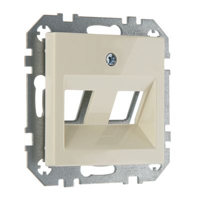 Накладка для телекоммуникационных гнёзд (AMP тип), 2 гнезда LIREGUS EPSILON AIKL-002-01.E/S слоновая кость