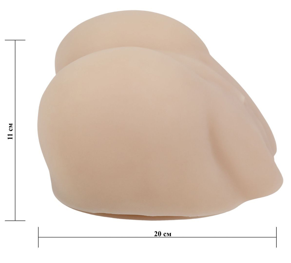 Вибровагина с выносным пультом и присосками (Цвет: телесный)