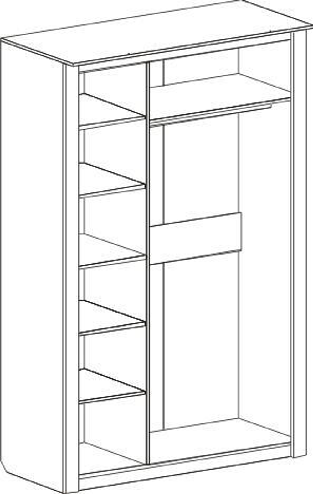 Шкаф 3-дверный "Элана" спальня Бодега белая