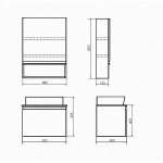 Тумба с раковиной Comforty Эдинбург 00-00001928 60 бетон светлый