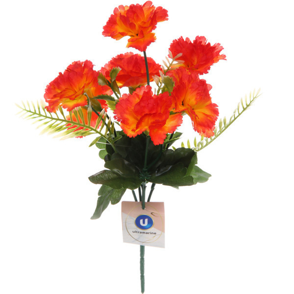 Искусственные цветы «Букет Гвоздик» 30см цвет оранжевый