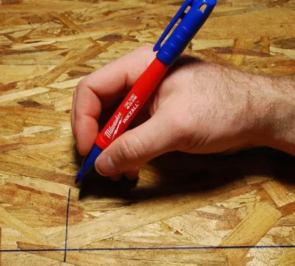 Маркеры MILWAUKEE INKZALL черный, красный, синий (3шт) для стройплощадки с тонким пером