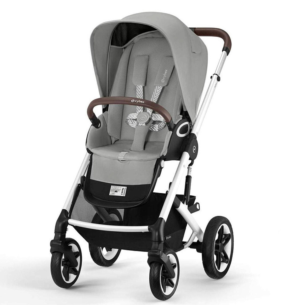 Коляска Cybex Talos S Lux SLV complete Aton S2 Moon Black 3 в 1 Stone Grey с дождевиками