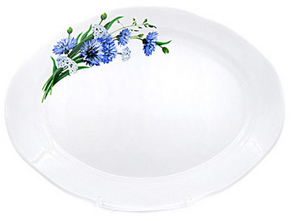 Блюдо овальное "ВАСИЛЬКИ (Идиллия)" 33 см, Беларусь.