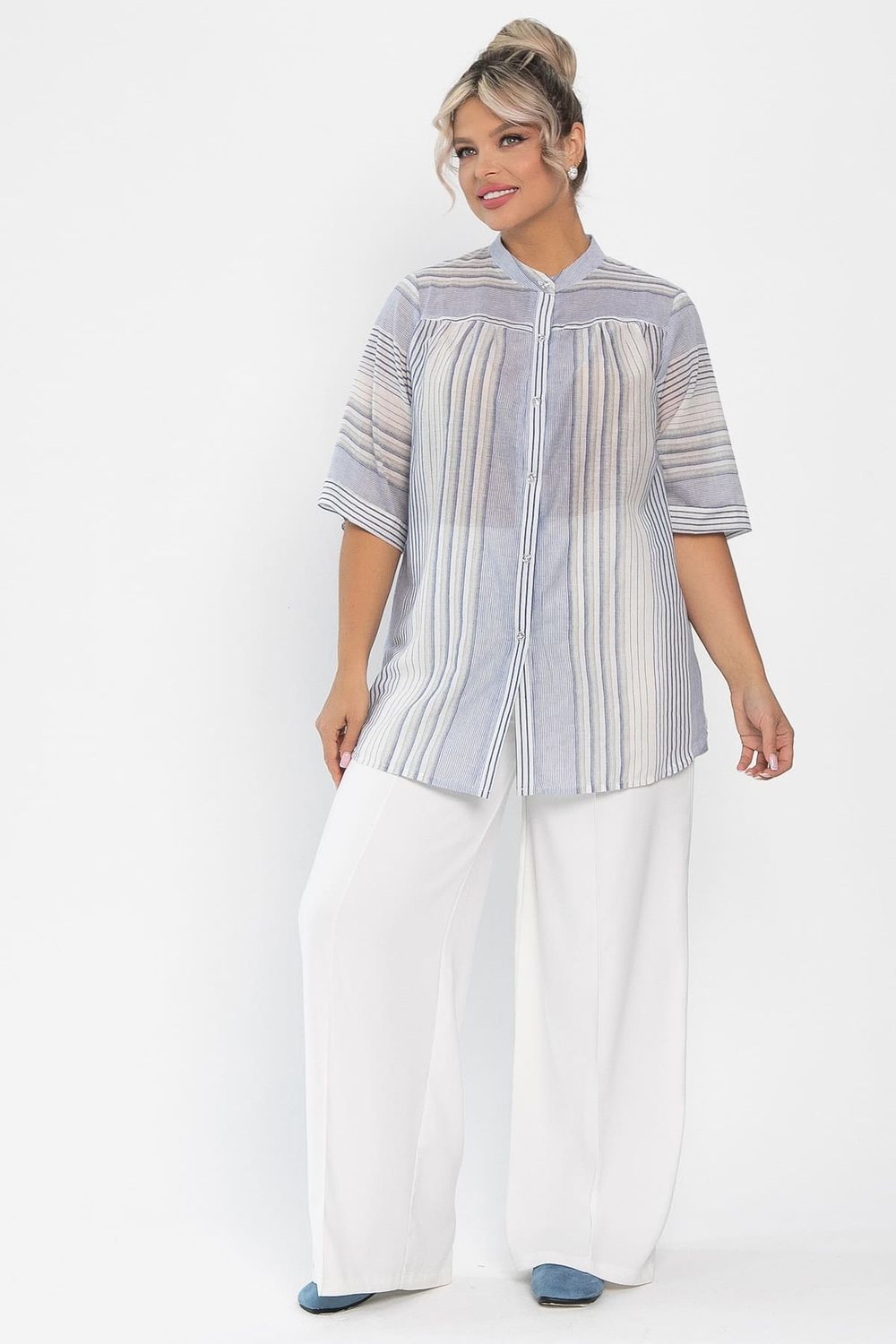 Блуза Июль (голубая) Б13876-24М LT Collection