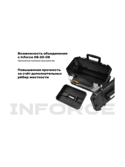 Металлопластиковый ящик для инструментов 24 на колесах Inforce 06-20-09