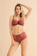 Кружевные трусики-слип Goji Classic с завышенной посадкой (Размер: 44) (Цвет: розовый)