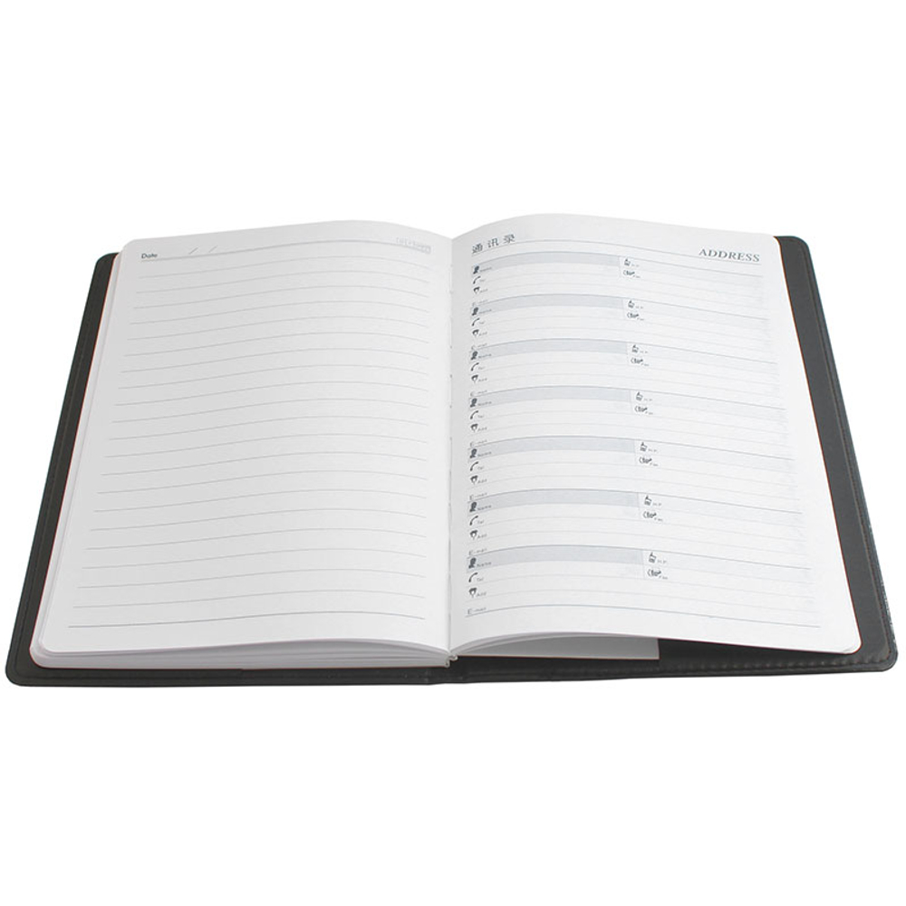 Ежедневник недатированный Deli А5, 160 страниц, мягкая обложка, черный