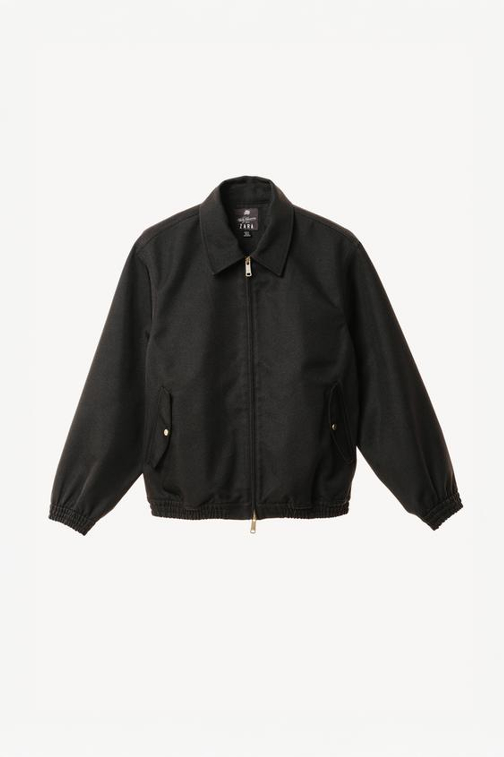 ZARA X WILLY CHAVARRIA ТЕКСТУРИРОВАННАЯ КУРТКА-БОМБЕР, ЧЕРНЫЙ