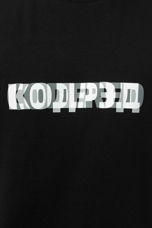 Футболка Regular Greyscale черная - фото 3