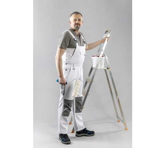 Полукомбинезон рабочий белый SALM Högert, арт. HT5K362