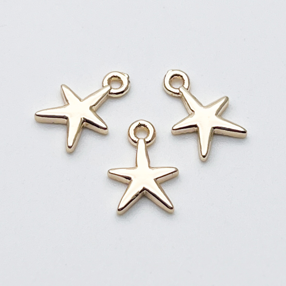 Подвеска Звезда, цвет золото, размер 11*8 мм, цена за 1 шт
