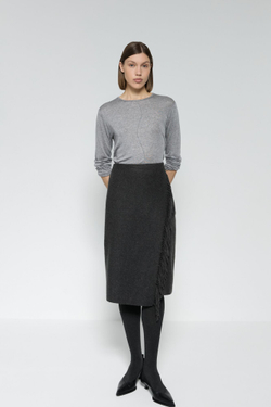 Юбка из шарфа графит