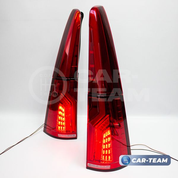 Задние фонари Лада Ларгус, Ларгус FL светодиодные в стиле Volvo, красные (RED+W)