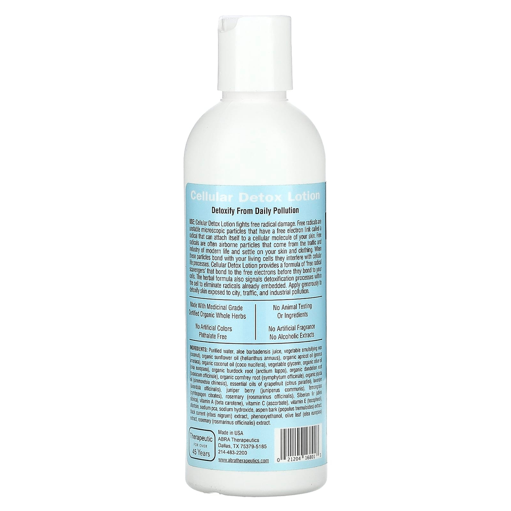 Abra Therapeutics, Терапевтический лосьон Cellular Detox, грейпфрут и можжевельник, 227 мл (8 жидк. унц.)