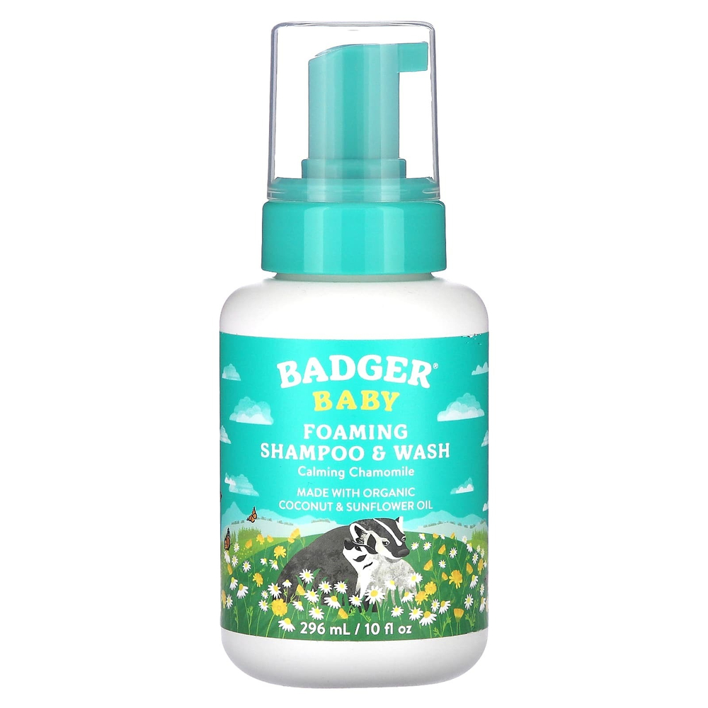 Badger, детский шампунь и гель для душа, успокаивающая ромашка, 296 мл (10 жидк. унций)