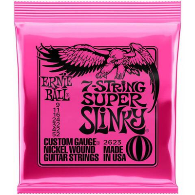 Струны для 7-струнной электрогитары Ernie Ball 2623 Super slinky