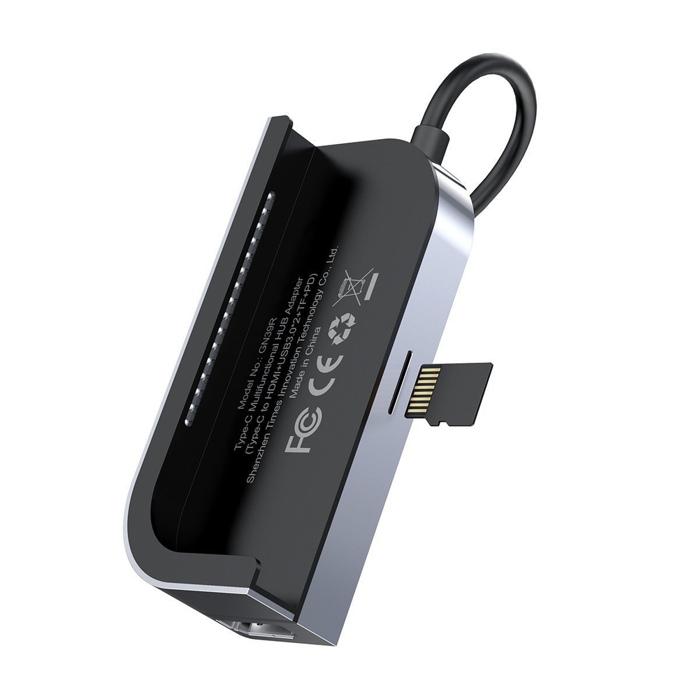 USB Хаб Baseus Bend Angle No.7 Multifunctional Type-C HUB Converter - Space Gray