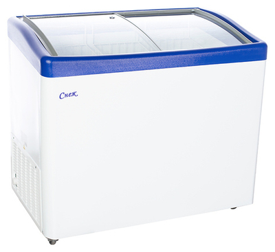 Ларь морозильный Снеж МЛГ-350 (подсветка) красный