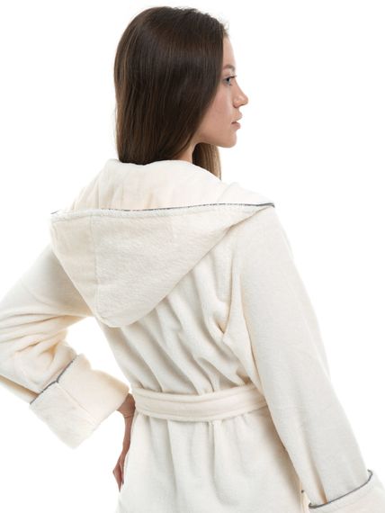Халат женский махровый с капюшоном 045  Cassoli