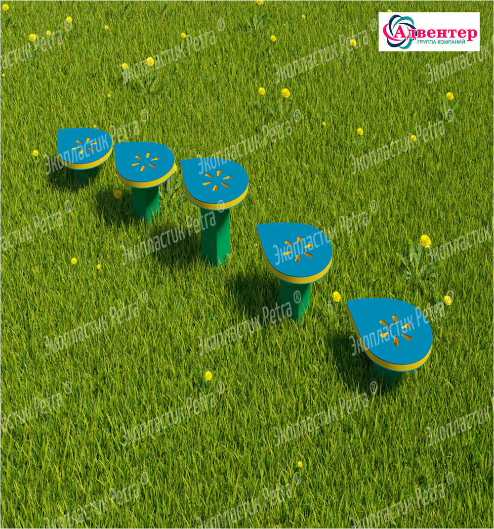 Полоса препятствий уличная из экопластика