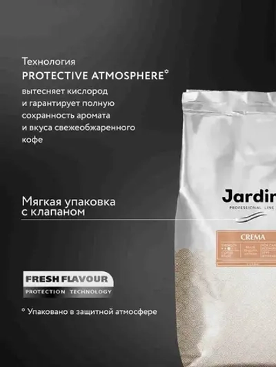 Кофе в зёрнах Jardin Crema, арабика, робуста, 1 кг