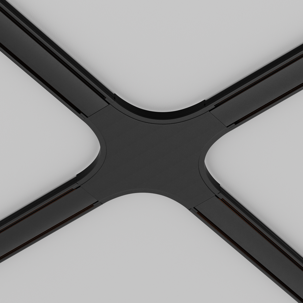 Коннектор питания X-образный для магнитного шинопровода Maytoni Radity TRA084CX-11B