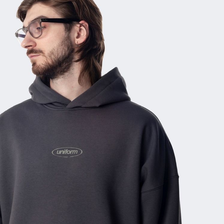 Худи UNIFORM EVERYDAY Destructive, графит, утеп.