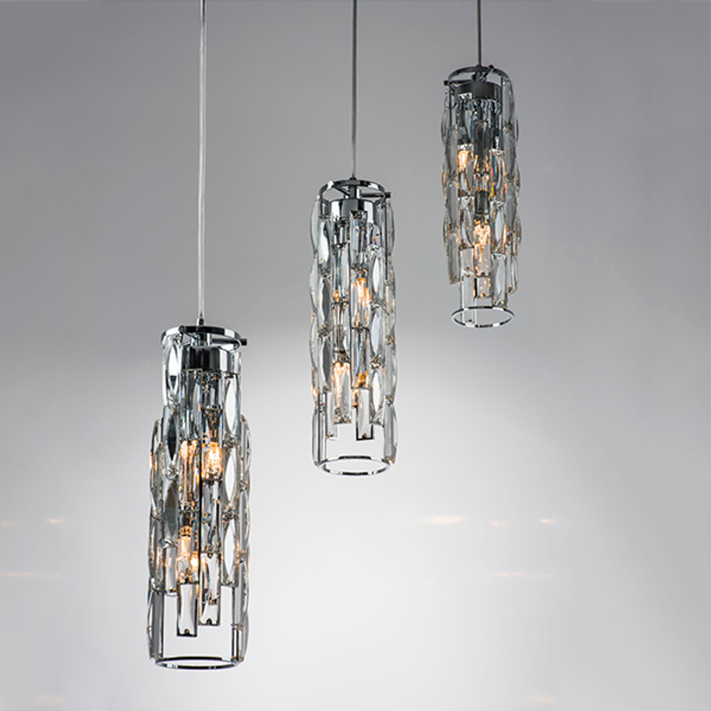 722030 Люстра LIMPIO 4х6W(led) G9 ХРОМ/ПРОЗРАЧНЫЙ