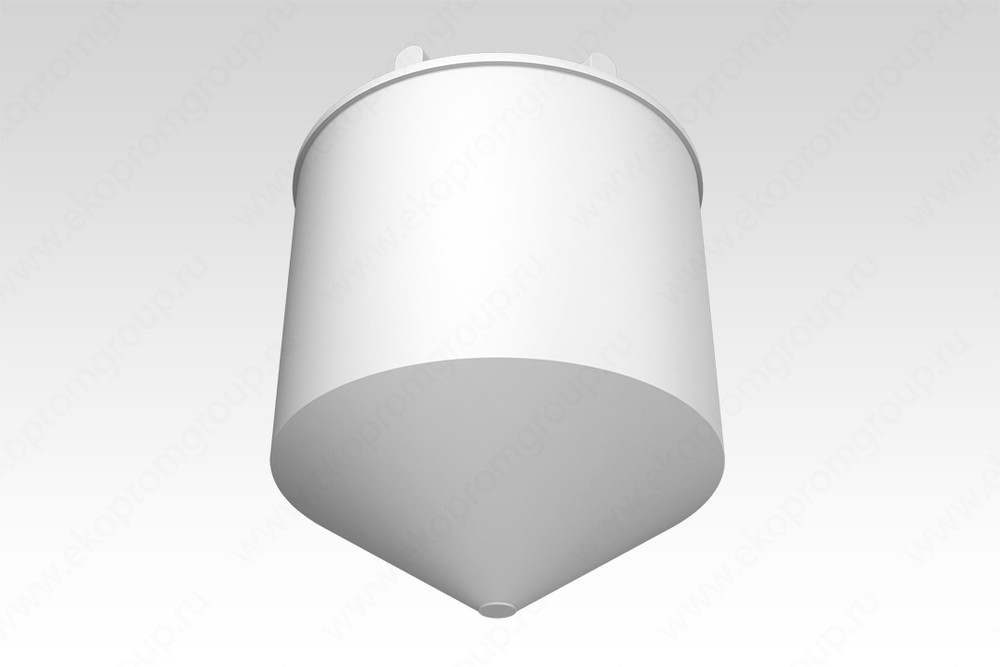 Ёмкость пластиковая пищевая ЭкоПром ФМ 1.2 5000 л. конусная усиленная под плотность до 1.2 г/см3 (203x203x250см;белый) - арт.555389