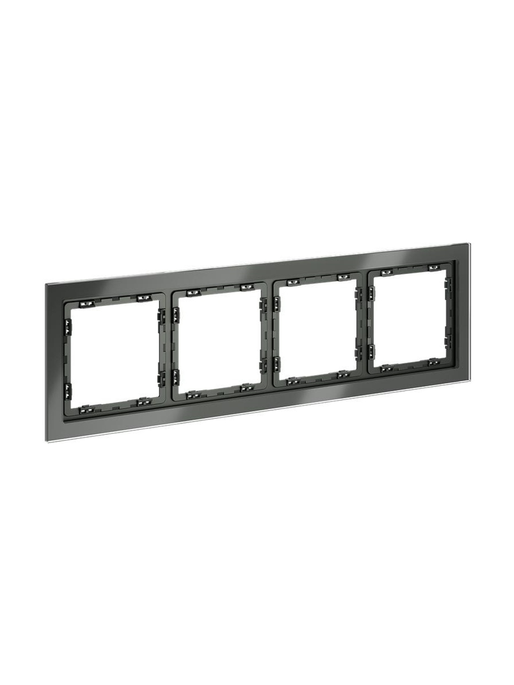Рамка 4-м S70 стеклян. титан Voltum VLS110406