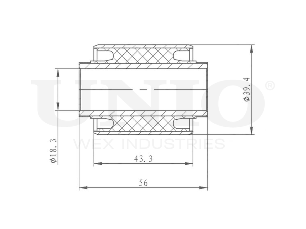 Сайлентблок задний переднего рычага UNIO RMP-20172