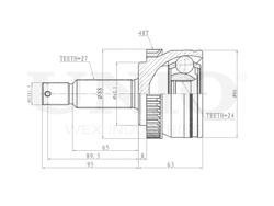 ШРУС внешний UNIO CVJ-20115